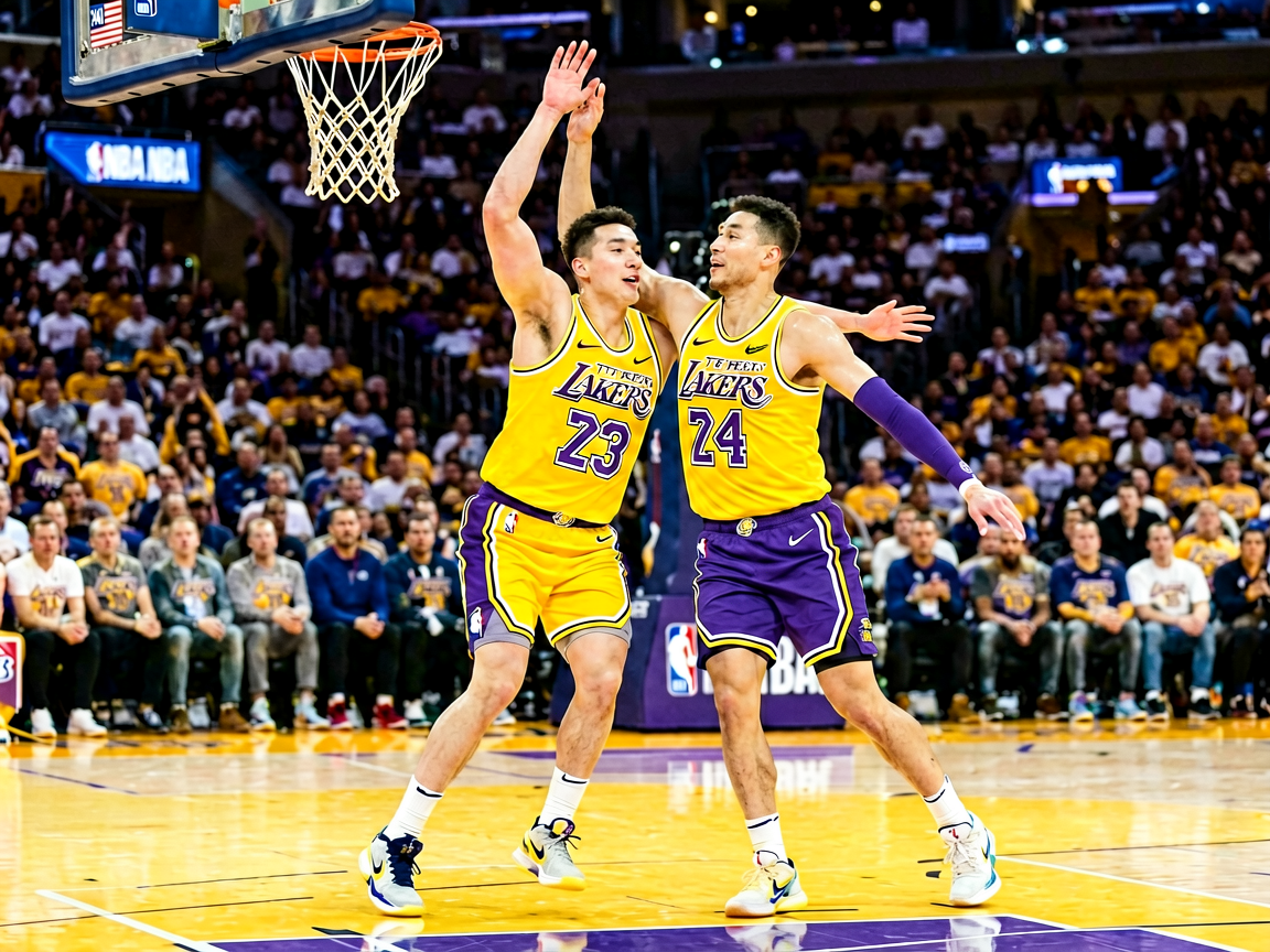 NBA湖人勇士比赛精彩画面